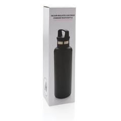 Vue Bouteille isotherme à goulot standard de couleur noir| Krokrodeal