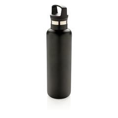 Vue Bouteille isotherme à goulot standard de couleur noir| Krokrodeal