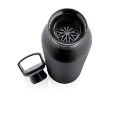 Vue Bouteille isotherme à goulot standard de couleur noir| Krokrodeal