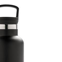 Vue Bouteille isotherme à goulot standard de couleur noir| Krokrodeal