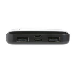 Vue Powerbank 8000 mAh avec induction en plastique recyclé RCS de couleur noir| Krokrodeal