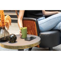 Vue Mug en PP recyclé GRS avec couvercle à bascule de couleur vert| Krokrodeal