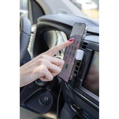 Vue Support voiture en plastique recyclé RCS, Acar de couleur blanc| Krokrodeal