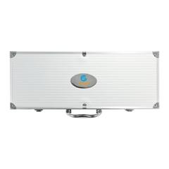 Vue Set de 12 pcs pour barbecue en coffret aluminium de couleur gris| Krokrodeal