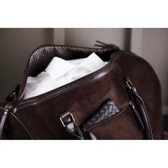 Vue VINGA Trousse de toilette en toile recyclé GRS Bosler de couleur marron| Krokrodeal