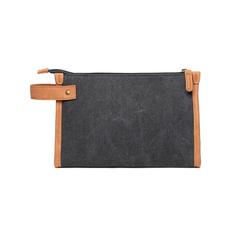 Vue VINGA Trousse de toilette en toile recyclé GRS Bosler de couleur noir| Krokrodeal