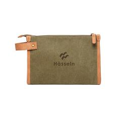 Vue VINGA Trousse de toilette en toile recyclé GRS Bosler de couleur vert| Krokrodeal