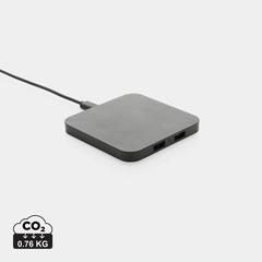 Chargeur 10W avec ports USB en plastique recyclé RCS publicitaire pas cher