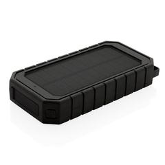 Vue Powerbank solaire 10.000mAh et 10W en plastique recyclé RCS de couleur noir| Krokrodeal