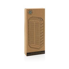 Vue Powerbank solaire 10.000mAh et 10W en plastique recyclé RCS de couleur noir| Krokrodeal