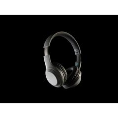 Vue Casque audio en plastique recyclé RCS de couleur blanc| Krokrodeal