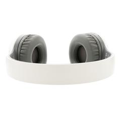 Vue Casque audio en plastique recyclé RCS de couleur blanc| Krokrodeal