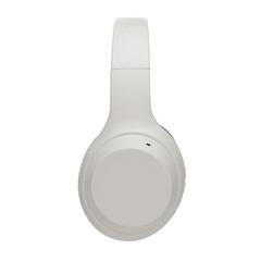 Vue Casque audio en plastique recyclé RCS de couleur blanc| Krokrodeal