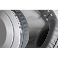 Vue Casque audio en plastique recyclé RCS de couleur blanc| Krokrodeal