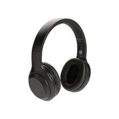 Vue Casque audio en plastique recyclé RCS de couleur noir| Krokrodeal
