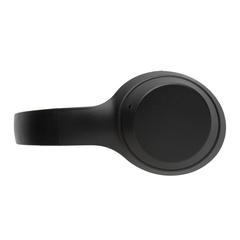 Vue Casque audio en plastique recyclé RCS de couleur noir| Krokrodeal