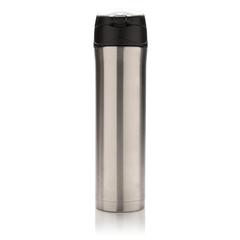Vue Bouteille 450ml verrouillage facile en plastique recyclé RCS de couleur gris| Krokrodeal