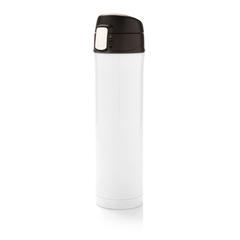 Vue Bouteille 450ml verrouillage facile en plastique recyclé RCS de couleur blanc| Krokrodeal