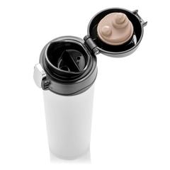 Vue Bouteille 450ml verrouillage facile en plastique recyclé RCS de couleur blanc| Krokrodeal