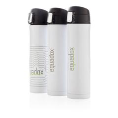 Vue Bouteille 450ml verrouillage facile en plastique recyclé RCS de couleur blanc| Krokrodeal