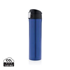 Vue Bouteille 450ml verrouillage facile en plastique recyclé RCS de couleur bleu| Krokrodeal