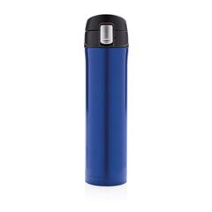 Vue Bouteille 450ml verrouillage facile en plastique recyclé RCS de couleur bleu| Krokrodeal