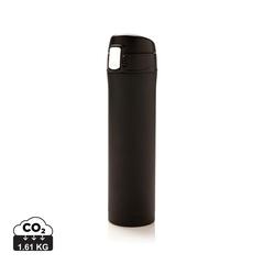Vue Bouteille 450ml verrouillage facile en plastique recyclé RCS de couleur noir| Krokrodeal