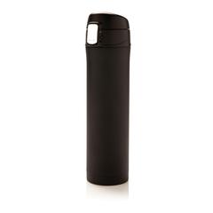 Vue Bouteille 450ml verrouillage facile en plastique recyclé RCS de couleur noir| Krokrodeal