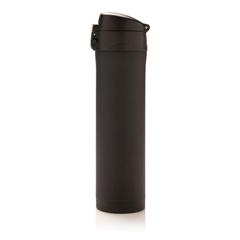 Vue Bouteille 450ml verrouillage facile en plastique recyclé RCS de couleur noir| Krokrodeal