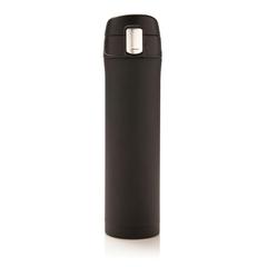 Vue Bouteille 450ml verrouillage facile en plastique recyclé RCS de couleur noir| Krokrodeal