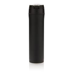 Vue Bouteille 450ml verrouillage facile en plastique recyclé RCS de couleur noir| Krokrodeal