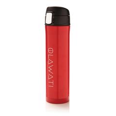 Vue Bouteille 450ml verrouillage facile en plastique recyclé RCS de couleur rouge| Krokrodeal
