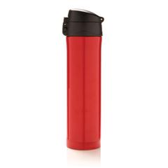 Vue Bouteille 450ml verrouillage facile en plastique recyclé RCS de couleur rouge| Krokrodeal