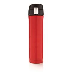 Vue Bouteille 450ml verrouillage facile en plastique recyclé RCS de couleur rouge| Krokrodeal