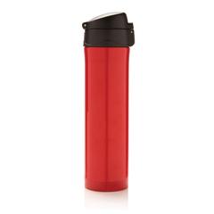 Vue Bouteille 450ml verrouillage facile en plastique recyclé RCS de couleur rouge| Krokrodeal