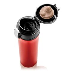 Vue Bouteille 450ml verrouillage facile en plastique recyclé RCS de couleur rouge| Krokrodeal