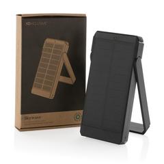 Vue Powerbank 10.000mAh en plastique recyclé RCS Skywave de couleur noir| Krokrodeal
