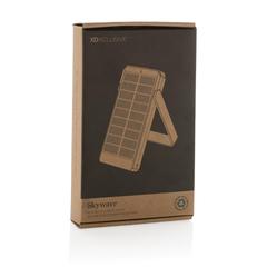 Vue Powerbank 10.000mAh en plastique recyclé RCS Skywave de couleur noir| Krokrodeal