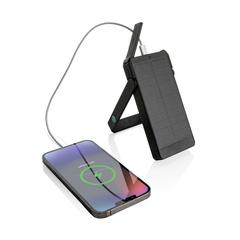 Vue Powerbank 10.000mAh en plastique recyclé RCS Skywave de couleur noir| Krokrodeal