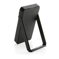 Vue Powerbank 10.000mAh en plastique recyclé RCS Skywave de couleur noir| Krokrodeal
