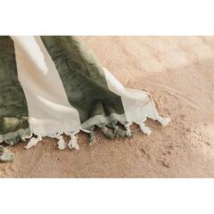 Vue VINGA Drap de bain de soleil Valmer de couleur vert| Krokrodeal