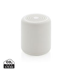 Vue Enceinte sans fil 5W en plastique recyclé certifié RCS de couleur blanc| Krokrodeal