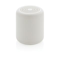 Vue Enceinte sans fil 5W en plastique recyclé certifié RCS de couleur blanc| Krokrodeal