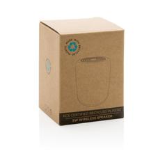 Vue Enceinte sans fil 5W en plastique recyclé certifié RCS de couleur blanc| Krokrodeal