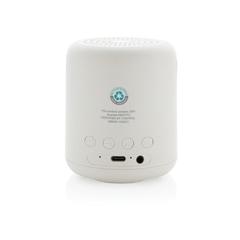 Vue Enceinte sans fil 5W en plastique recyclé certifié RCS de couleur blanc| Krokrodeal