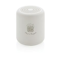 Vue Enceinte sans fil 5W en plastique recyclé certifié RCS de couleur blanc| Krokrodeal