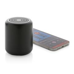 Vue Enceinte sans fil 5W en plastique recyclé certifié RCS de couleur noir| Krokrodeal