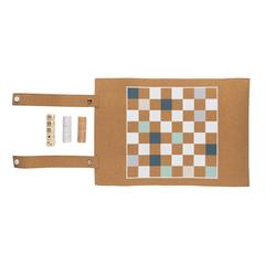 Vue Jeu de backgammon et de dames en liège Britton de couleur marron| Krokrodeal
