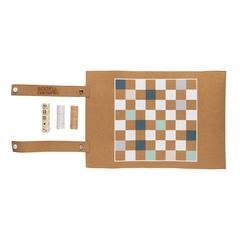 Vue Jeu de backgammon et de dames en liège Britton de couleur marron| Krokrodeal