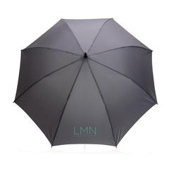 Vue Parapluie 23" en rPET et bambou ouverture auto Impact AWARE™ de couleur gris| Krokrodeal